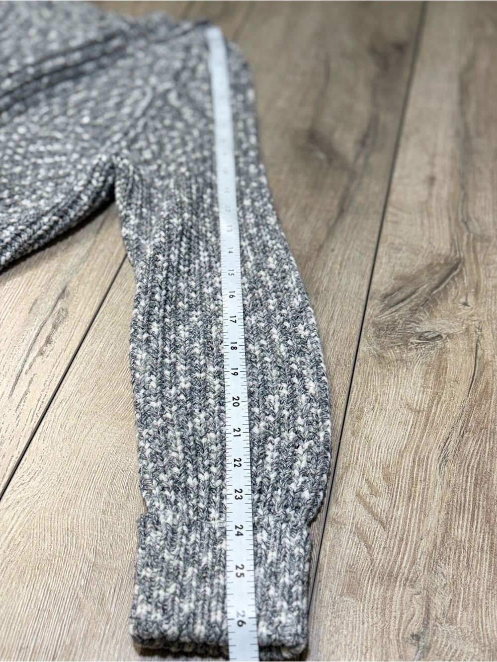 Free People Cropped Knit Sweater Marled Gray Ivory Size Small - Picture 11 of 13